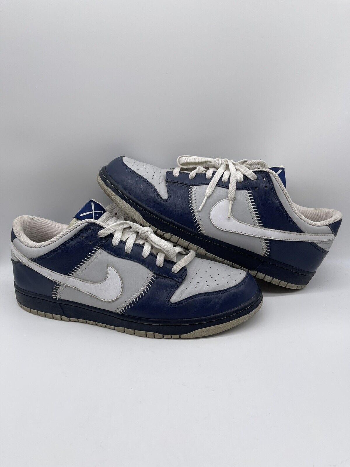 Nike SB Dunk Low Jeter Yankees Baseball Shoe Gray Navy Blue 309431-015 Size  13