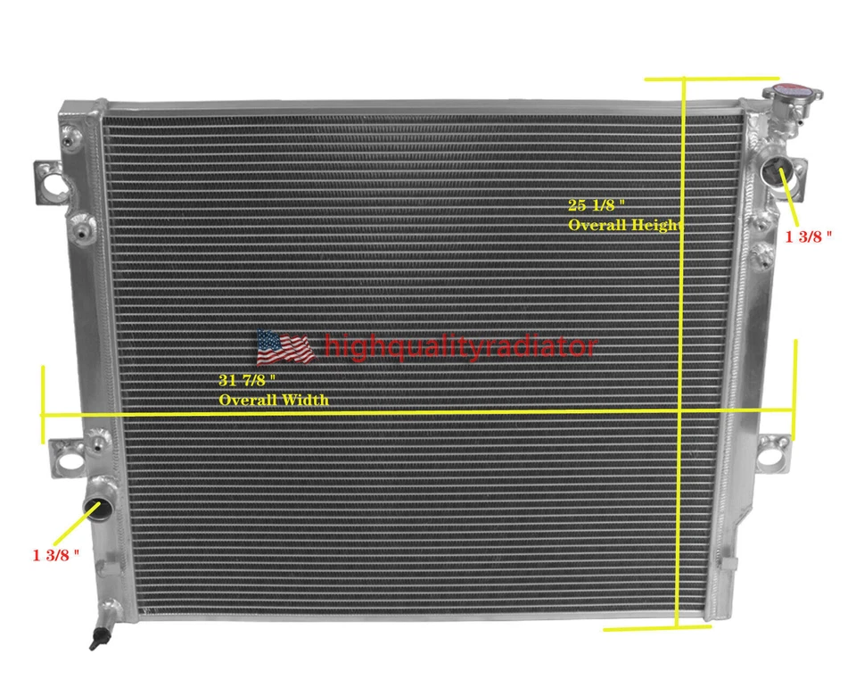 3ROWS All Aluminum Radiator For 2007-2014 TOYOTA FJ Cruiser 4-Door 4.0L V6 Foto 2 de 4