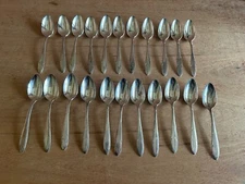 Oneida Reverie Nobility Plate Teaspoon Spoon Set Of 22 Flatware Vtg 6-1/8" Long