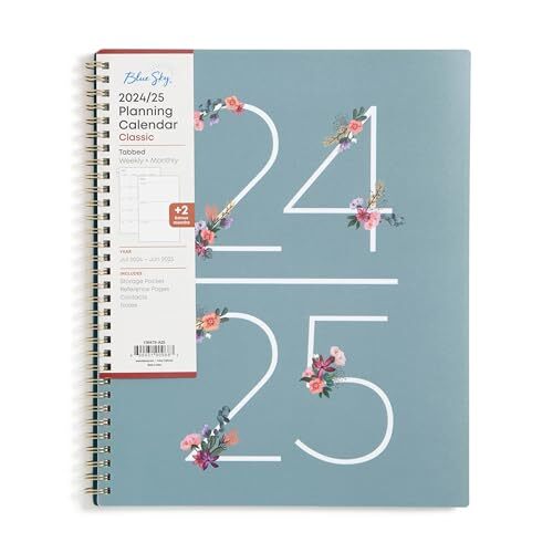 2024-2025 Academic Year Weekly and Monthly Planner, 8.5” x 11”, 8.5