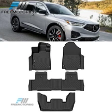 Fits 22-25 Acura MDX All Weather 3D Molded Floor Mats 1st 2nd 3 Rows Carpets TPE