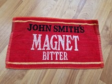 RARE VINTAGE John Smith's Magnet Bitter Pub Bar Bier Handtuch Breweriana