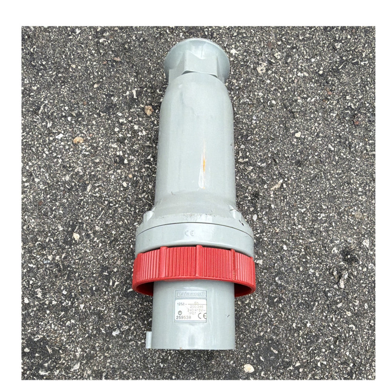 Palazzoli IEC 60309 Heavy Duty Plug 125A 6h IP67 Gray/Red 259538