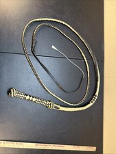 Leather Phobia Genuine Cow Hide Leather 08 Feet Long 12 Plait Weaving Bull Whip