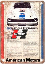 1969 Amc Hurst Sc Rambler Promo Sheet Vintage Ad Retro Look Metal Sign A12534