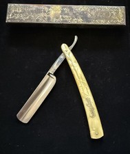 Vintage Genco Easy Aces Bradford PA Straight Razor Metal Box (R38)