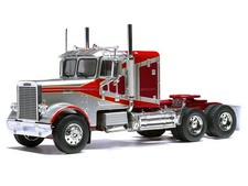 1/43 1977 Freightliner FLC 120 64 T Truck Tractor Red and Silver Metallic