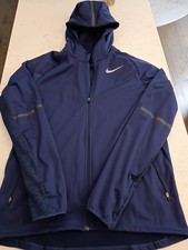 NIKE Running SHIELD FULL ZIP WIND JACKET Navy BLUE 726154-512 Medium