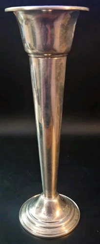 Newport: Sterling Cement Filled Reinforced 1681: 925 Silver Flower Bud Vase#1681
