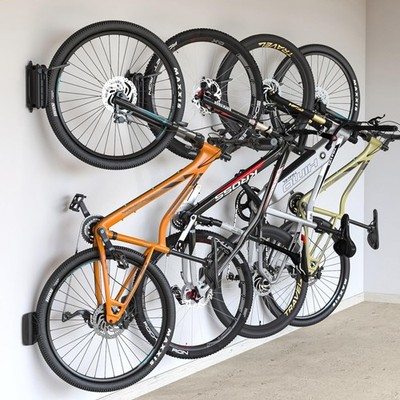 monTEK Swivel Bike Wall Mount   4 Pack Garage Bike Hanger & Space-Saving Vert...
