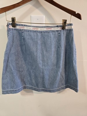 Y2K Vintage Esprit Mini Jean Skirt Side Zip Size 9 Cotton Bratz Grunge Preppy