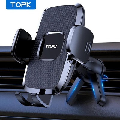 TOPK Car Phone Holder Air Vent Car Phone Mount Upgrade Hook Clip Gravity,Aluminu