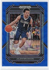 2023-24 Panini Prizm Draft Picks Blue Wave Prizm #87 Jalen Brunson /249 Knicks