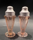 Pink Jeannette Depression Glass Sierra Pinwheel Salt & Pepper Shakers 4"