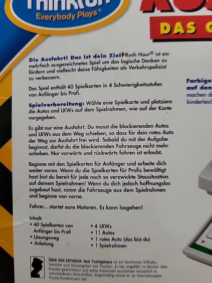 Rush Hour Das Geniale Stauspiel von ThinkFun ab 8 Jahren  - Bild 3 von 4