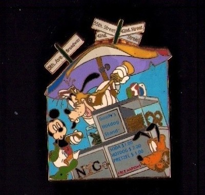Disney GOOFY Hot Dog Stand NYC - World Disney pin