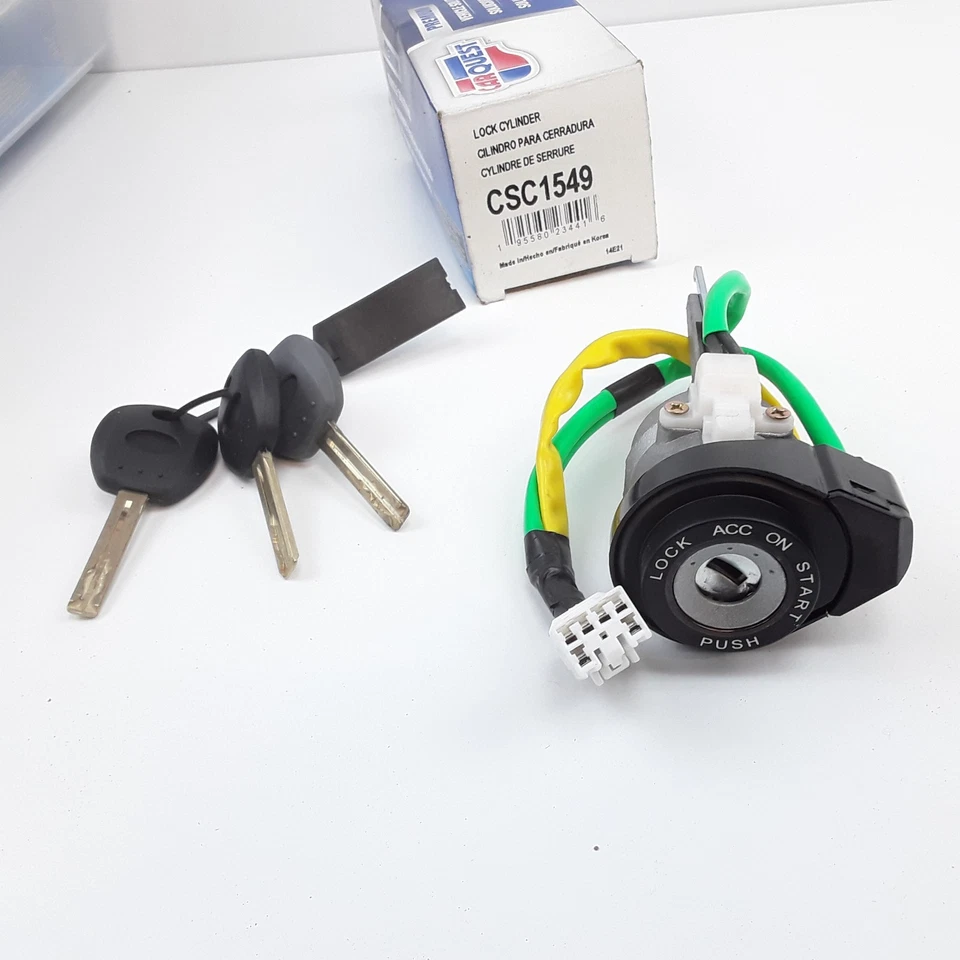 Conjunto de cilindro de trava de ignição com 3 chaves compatível com Hyundai Azera (2006 2007 2008) - Imagem 4 de 4