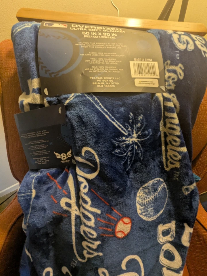 Manta suave grande de los Dodgers de Los Ángeles 60 pulgadas X 90 pulgadas Foto 2 de 4