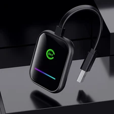 2-in-1 Wireless CarPlay & Android Auto Adapter | Convert Wired to Wireless | Plu