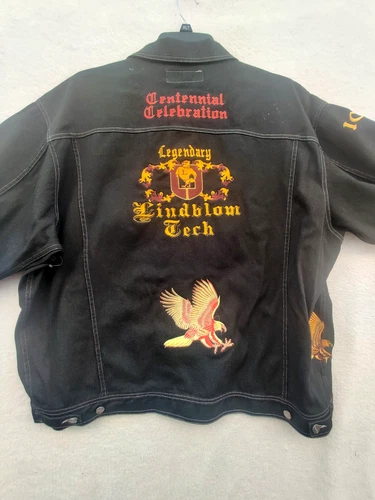 Iceberg Italy XXL Denim Jacket Lindblom Tech Centennial Embroidered 6124 image 6