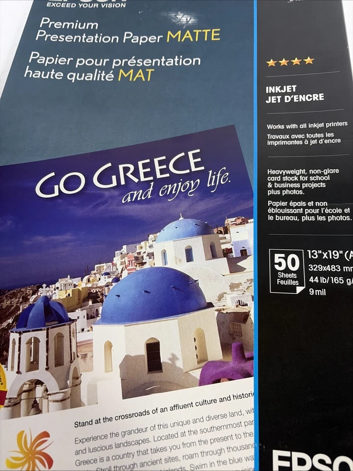 Epson 9ml A3+ 13x19 Premium Matte Paper 30 Sheets S041263 Open Box +20 Sheets Ne - Image 3 of 4