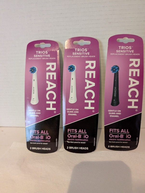 Oral-B iO  TRIOS Sensitive Replacement Toothbrush NEW 3 SETS OF 2 BRUSHES EACH
