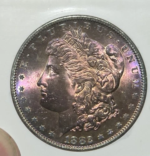 PL 1882-S Morgan Silver Dollar- Toned BU