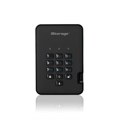iStorage DiskAshur2 256-Bit 500GB USB 3.1 sichere verschlüsselte Festplatte - Schwarz IS