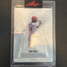 TONY PEREZ #ed /10 2025 Leaf Spectacular Encased Parallel REDS #96 