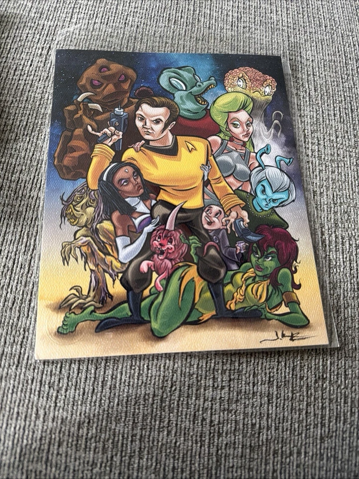 Star Trek Capitán Kirk Majanation Johnathan Rosenbaum Artista Boceto Raro Foto 2 de 3