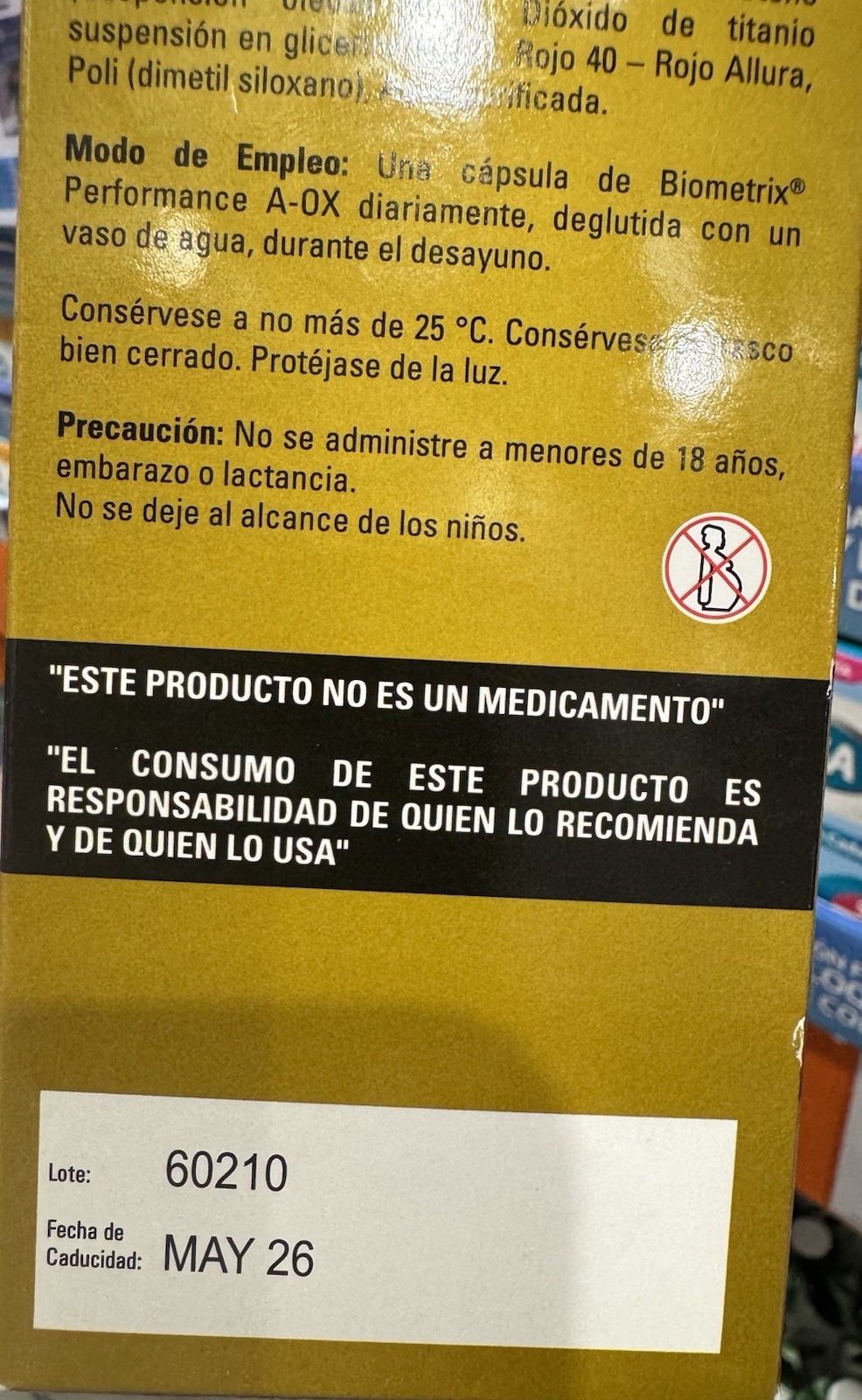 BIOMETRIX performance A-OX / Nutritional supplement w/ vitamins and minerals