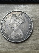 Victoria, Gothic Florin, Two Shillings, 1859, 0.925 Silver, . After Date, Nice