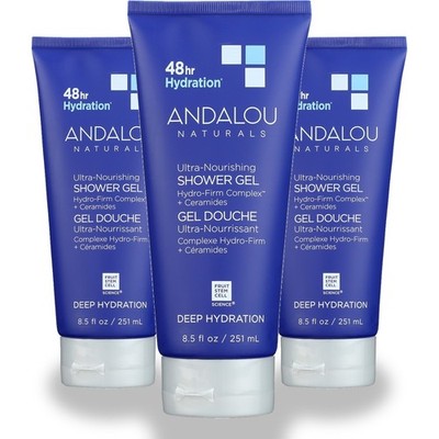 Andalou Naturals Ultra-Nourishing Shower Gel 8.5 Fl Oz Oil 3 Pack
