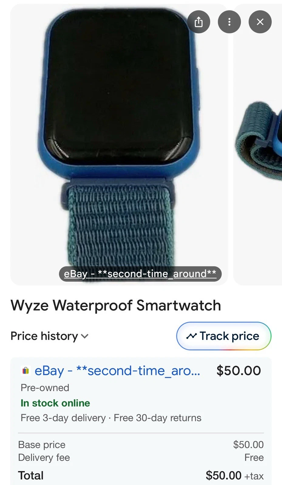 Wyze 47mm Waterproof Smartwatch - Blue