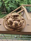 Vintage Hand Painted Stangl Lidded Candy Dish Antique Gold  Fruit # 5180 Granada