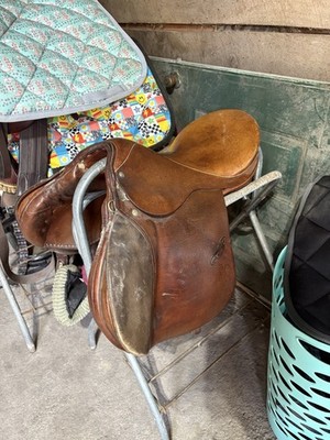 Stubben Dressage English Saddle Brown Leather 18 in Krefeld Made Germany