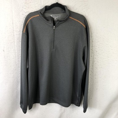 Pebble Beach Quarter Zip Pullover Mens XL Gray Long Sleeve Performance Golf
