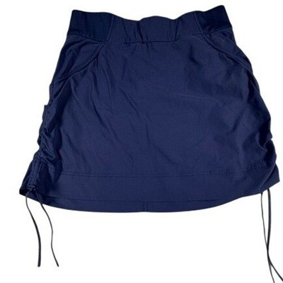 Columbia Skort Womens Small Navy Blue Omni-Shield AL4071 Hiking Ruched Active
