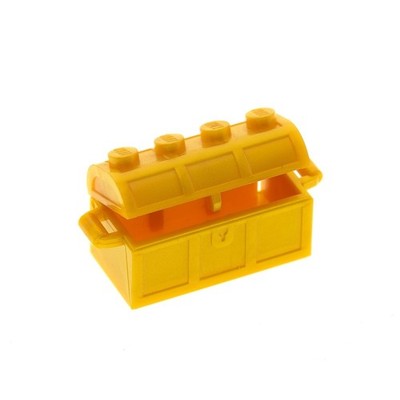 1x Lego Treasure Chest 2x4 Pearl Gold Container Slot Box Lid 4739 4738ac01