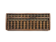 Antique Japanese Soroban Abacus Handcrafted Wood Meiji Taisho Era Sakai Marked