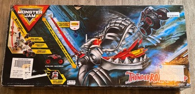 HOT WHEELS MONSTER JAM THUNDERROARUS DROP TRUCKK TRACK PLAY SET