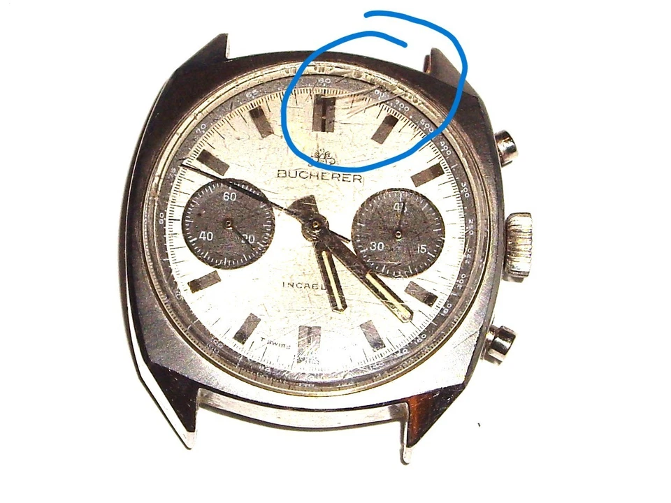 VTG Bucherer Incabloc Mens Chronograph "Landeron 248" Panda SS Watch Manual Wind - Image 4 of 4