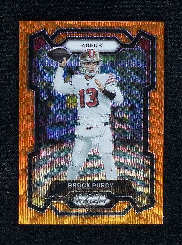 2023 Panini Prizm Orange Wave Prizm 50/60 Brock Purdy #266 15ej
