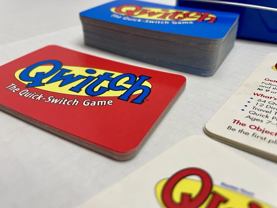 Qwitch The Quick-Switch Card Game Out of the Box Games 2005 Tin Complete - Image 2 of 4