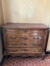Magnifique Commode Style Louis XV? Plateau Marbre Rose 