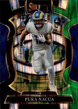 2025 Panini Select - Concourse Puka Nacua #21 Black & Green Shock Prizm