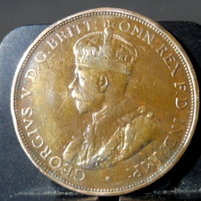 CIRCULATED 1919 ONE PENNY AUSTRALIAN COIN(9519)#1