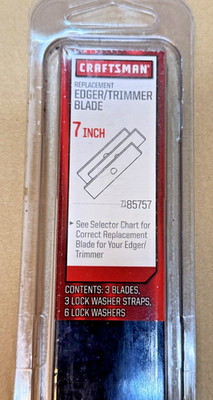 3PK CRAFTSMAN 85757 OEM  7'' EDGER TRIMMER BLADES FOR GAS/ELECTRIC TRIMMERS EDGER