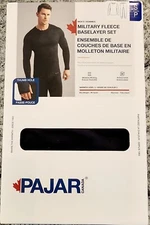 Pajar Black Military Fleece Pants & Long Sleeve Shirt Baselayer Set Sz Small