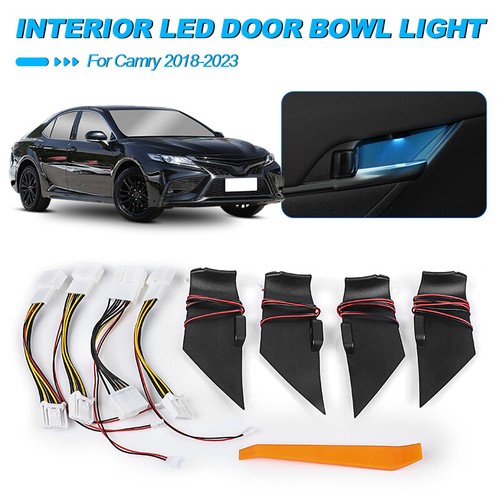Interior Door Handle Bowl LED Lights 4pcs For Toyota Camry 2018 2019 2020 2022 - Picture 13 of 16